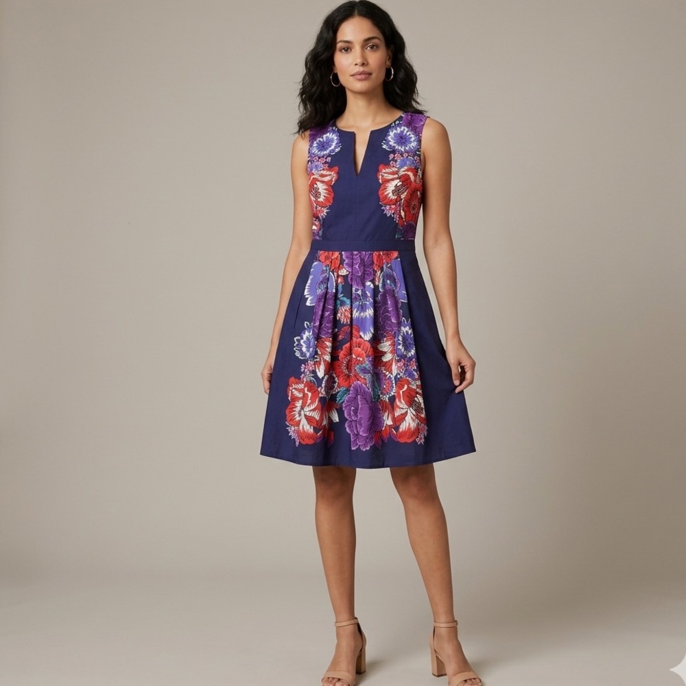 Floral Embroidered‎ Sleeveless Dress